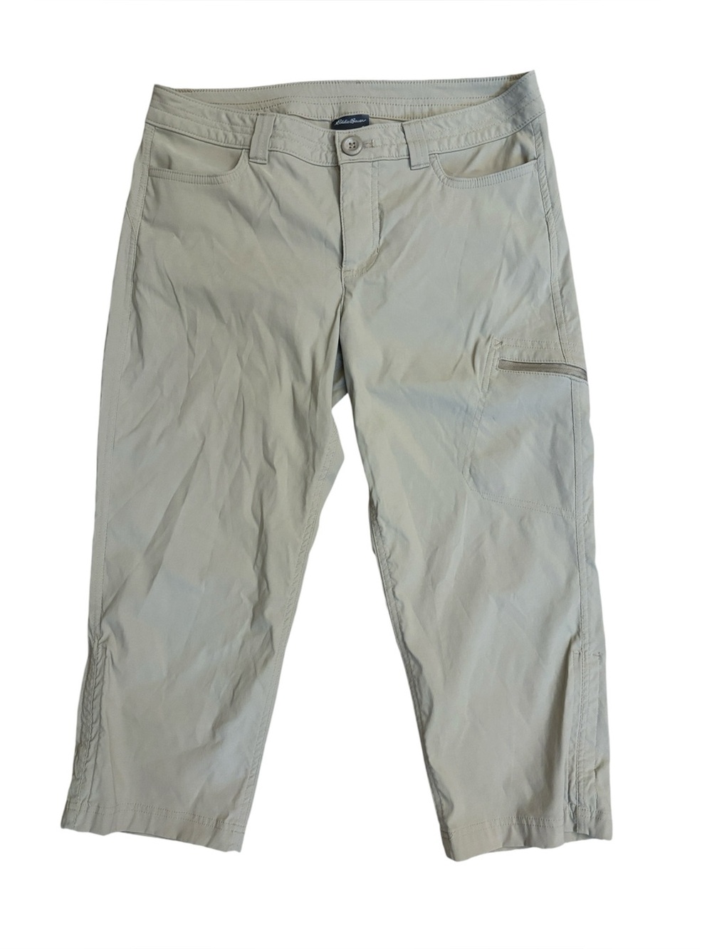 Eddie Bauer Tan Stretch Capri Pants Size 8